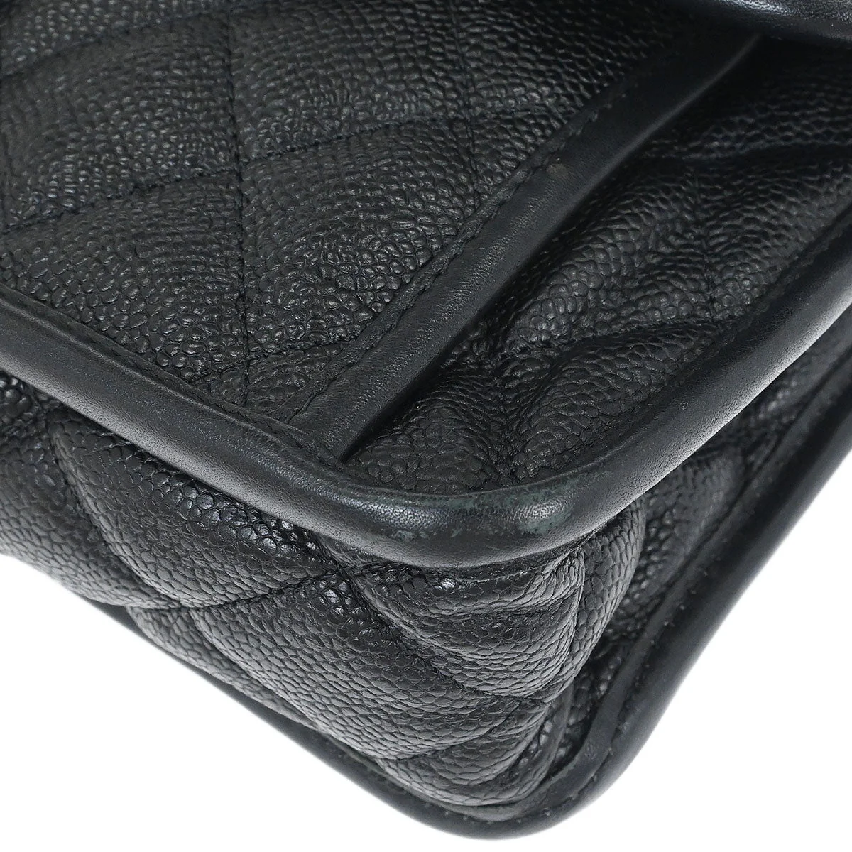 Chanel 2012-2013 Black Caviar French Riviera Shoulder Bag - Image 8