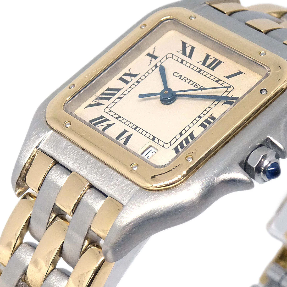 Cartier Panthere MM 3-Row Ref.183949 Quartz Watch 18KYG SS - Image 4