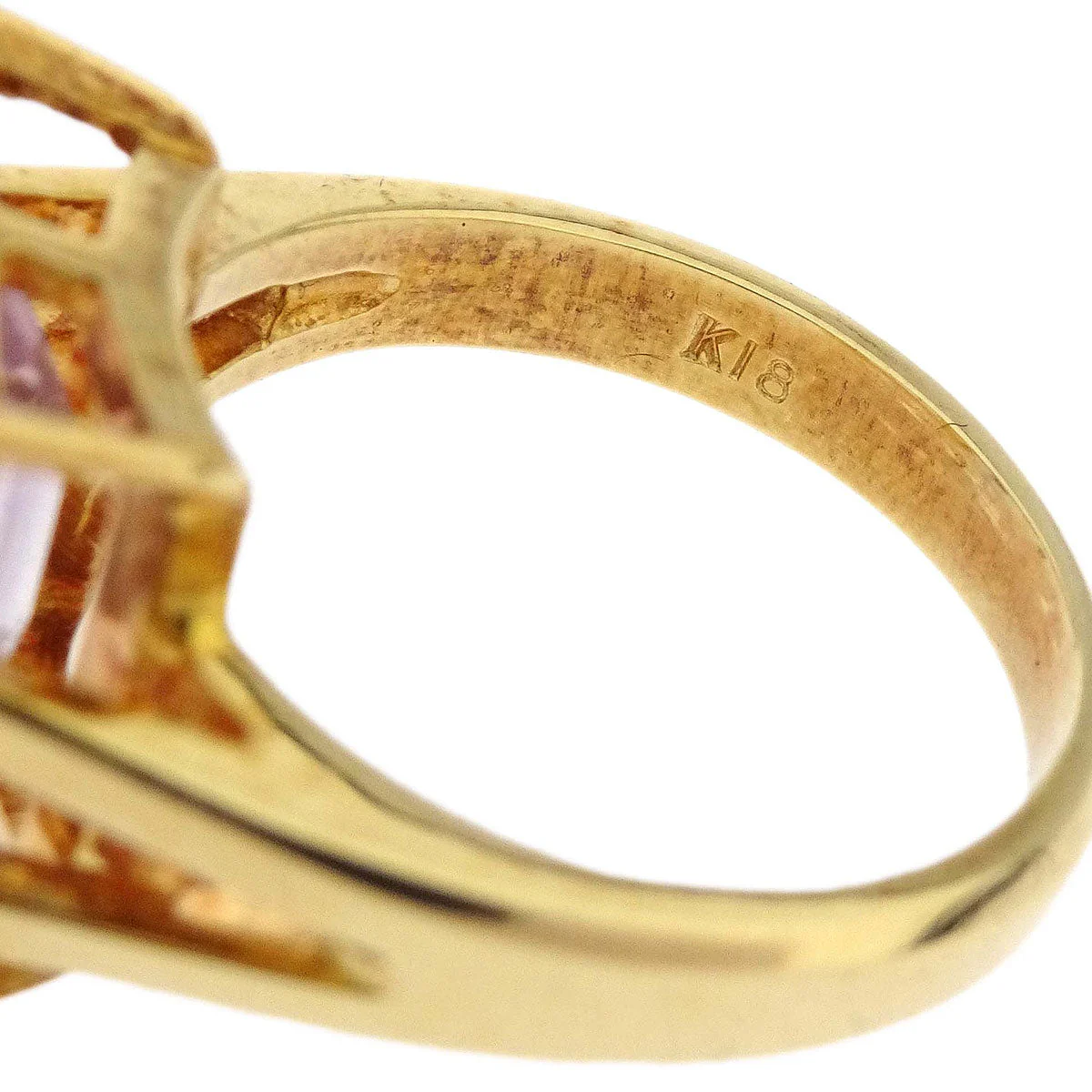 Morganite YG Ring 18K Morganite Gold #51 Jewelry - Image 3
