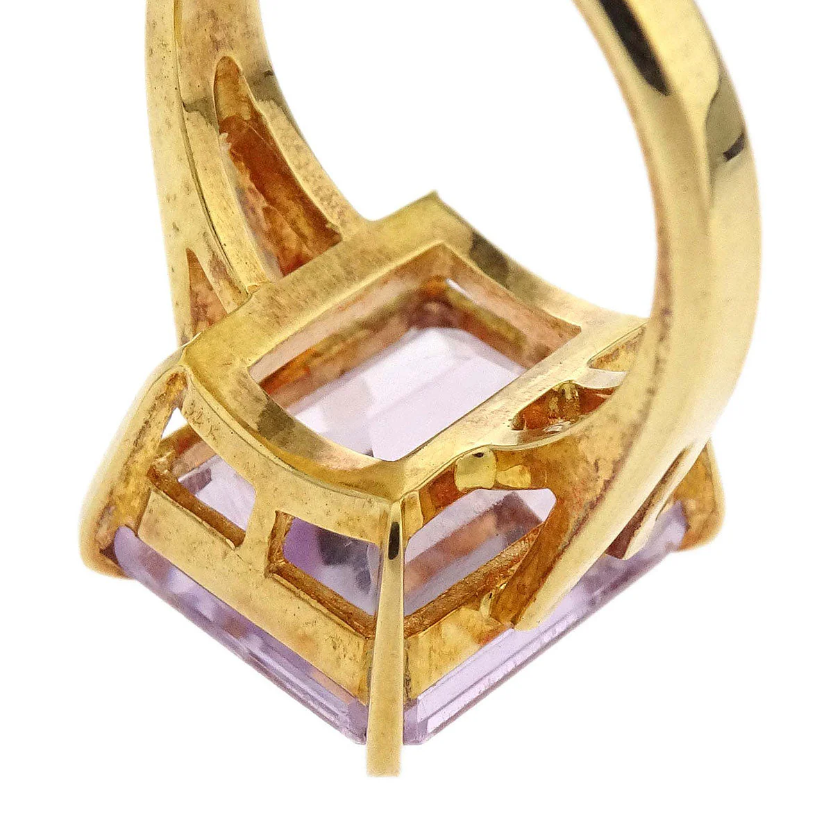 Morganite YG Ring 18K Morganite Gold #51 Jewelry - Image 4