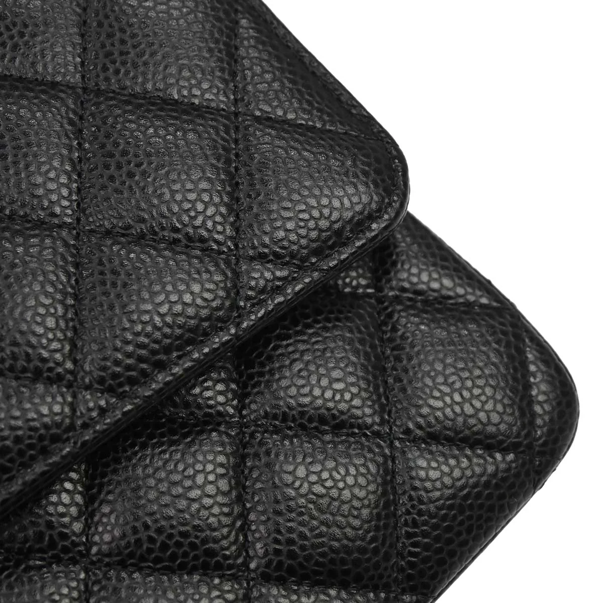 Chanel 2019 Black Caviar Medium Classic Double Flap Shoulder Bag - Image 10