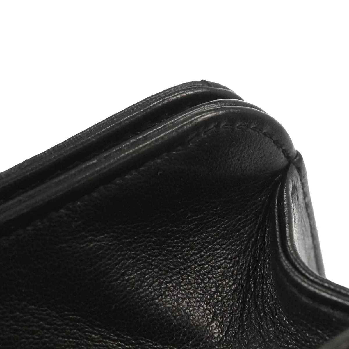 Chanel Black Lambskin Pushlock Mini Full Flap Shoulder Bag - Image 10