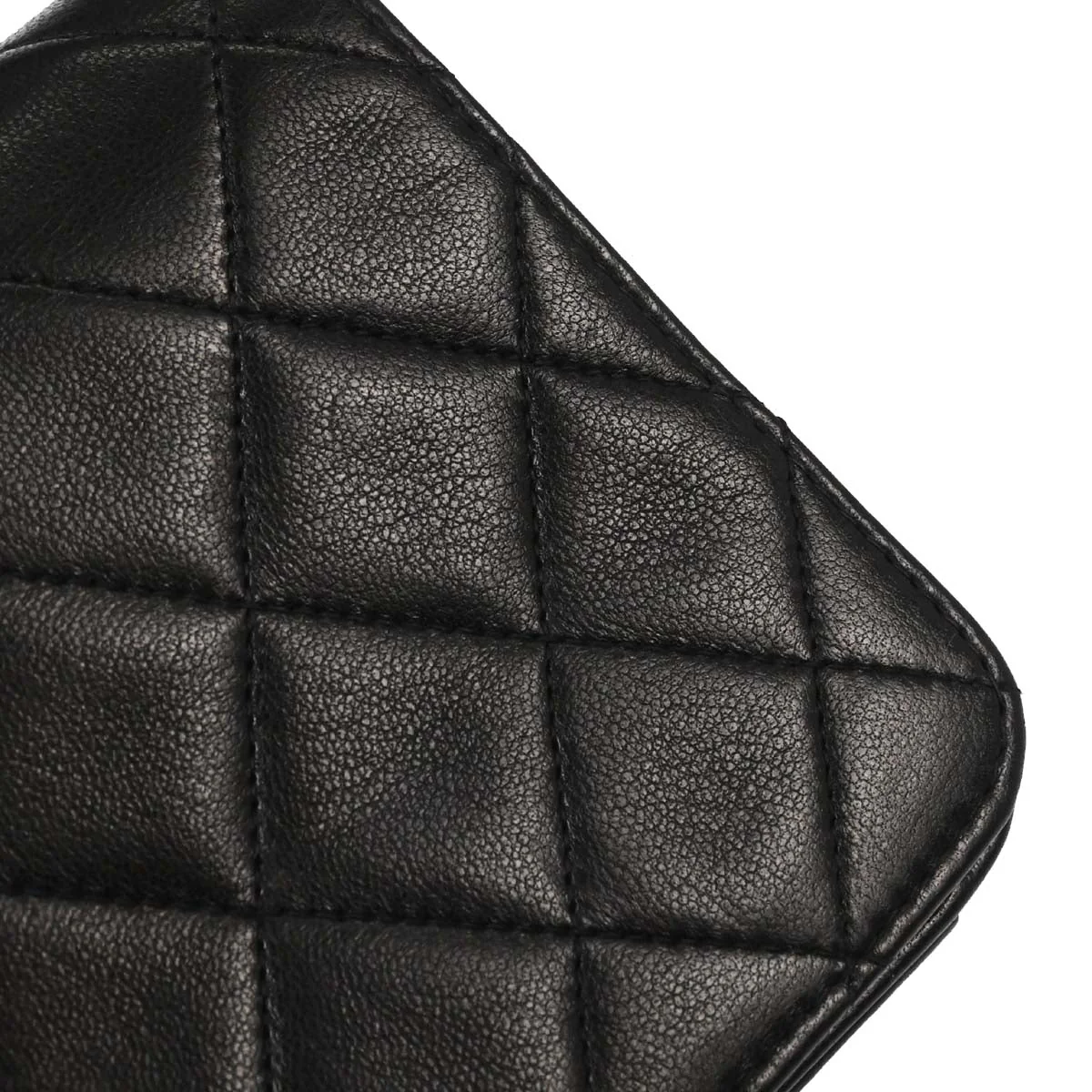 Chanel Black Lambskin Pushlock Mini Full Flap Shoulder Bag - Image 11