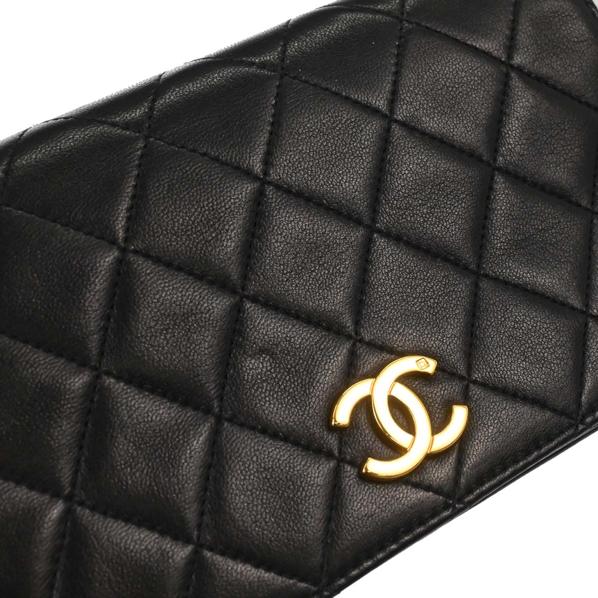 Chanel Black Lambskin Pushlock Mini Full Flap Shoulder Bag - Image 12