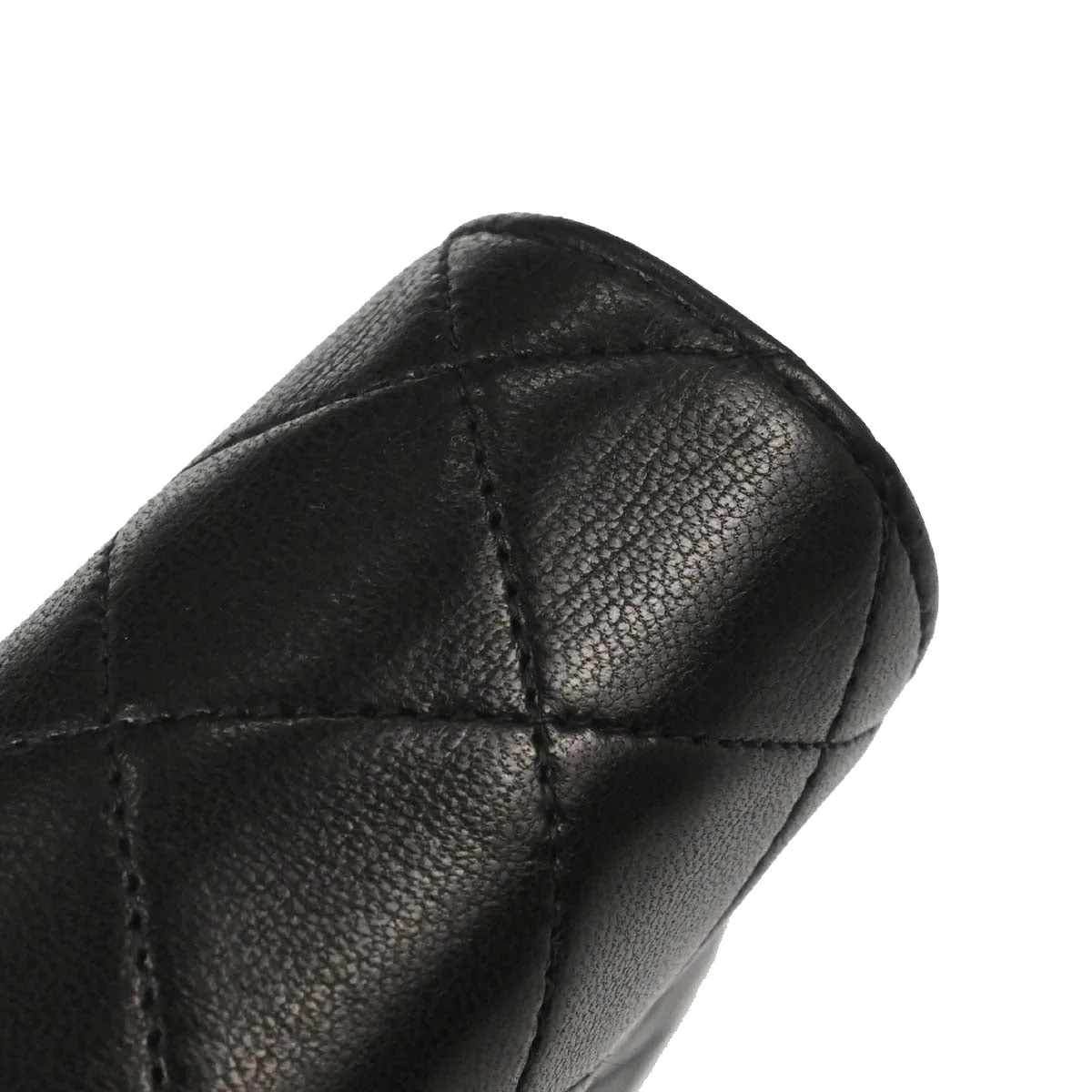 Chanel Black Lambskin Pushlock Mini Full Flap Shoulder Bag - Image 13
