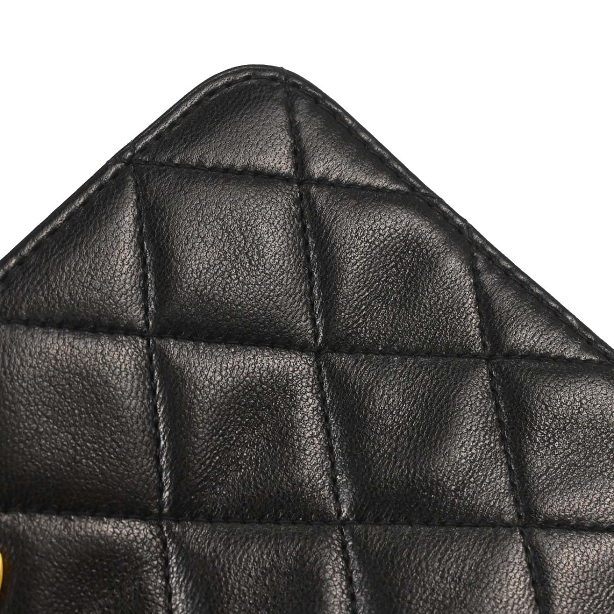 Chanel Black Lambskin Pushlock Mini Full Flap Shoulder Bag - Image 14
