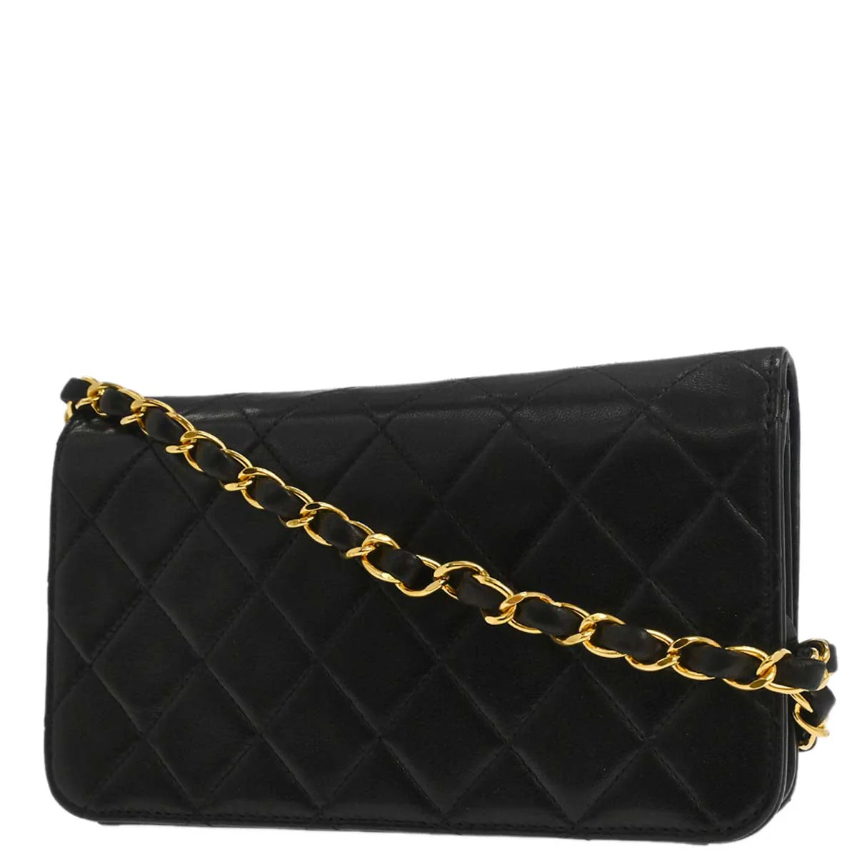 Chanel Black Lambskin Pushlock Mini Full Flap Shoulder Bag - Image 2