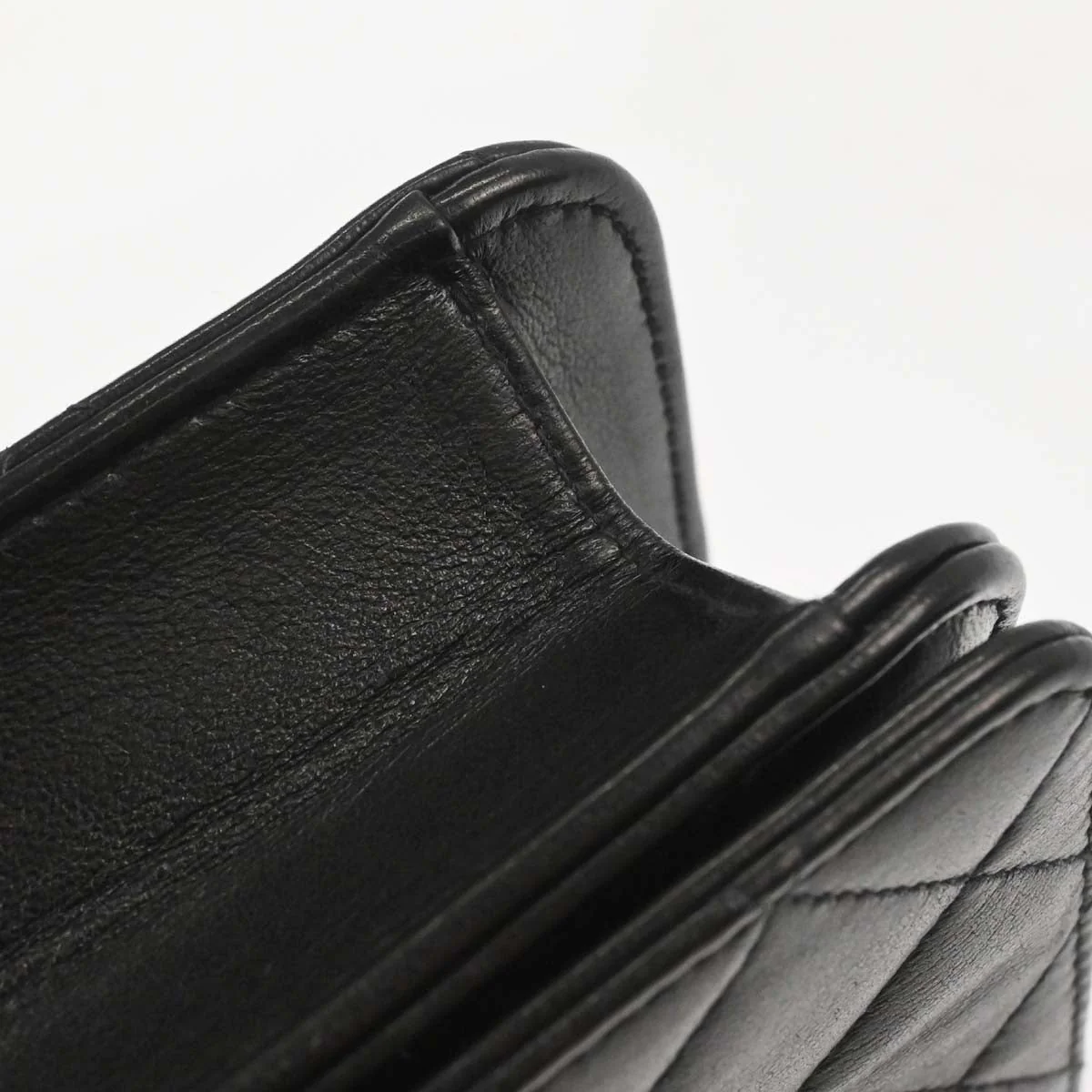 Chanel Black Lambskin Pushlock Mini Full Flap Shoulder Bag - Image 4