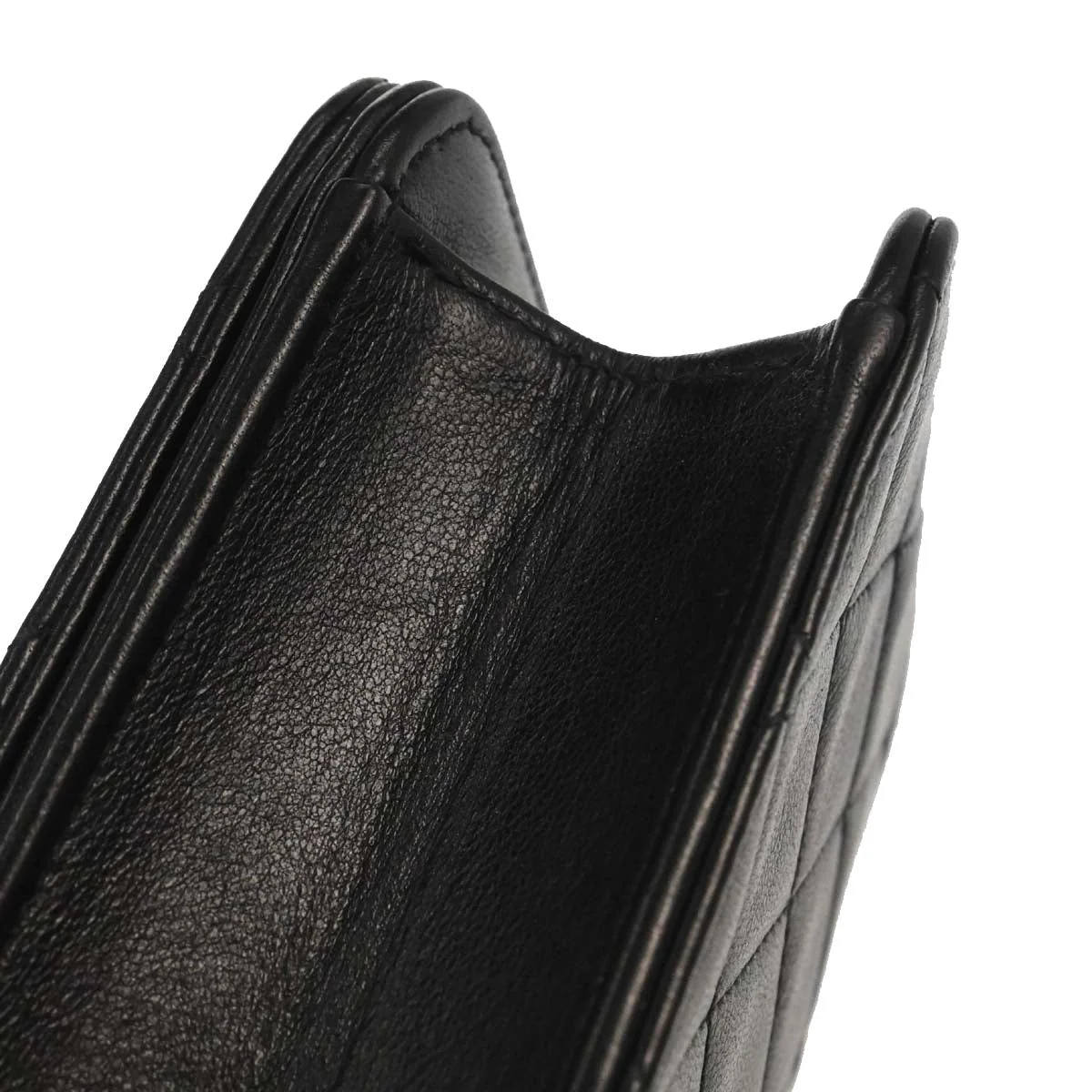 Chanel Black Lambskin Pushlock Mini Full Flap Shoulder Bag - Image 5