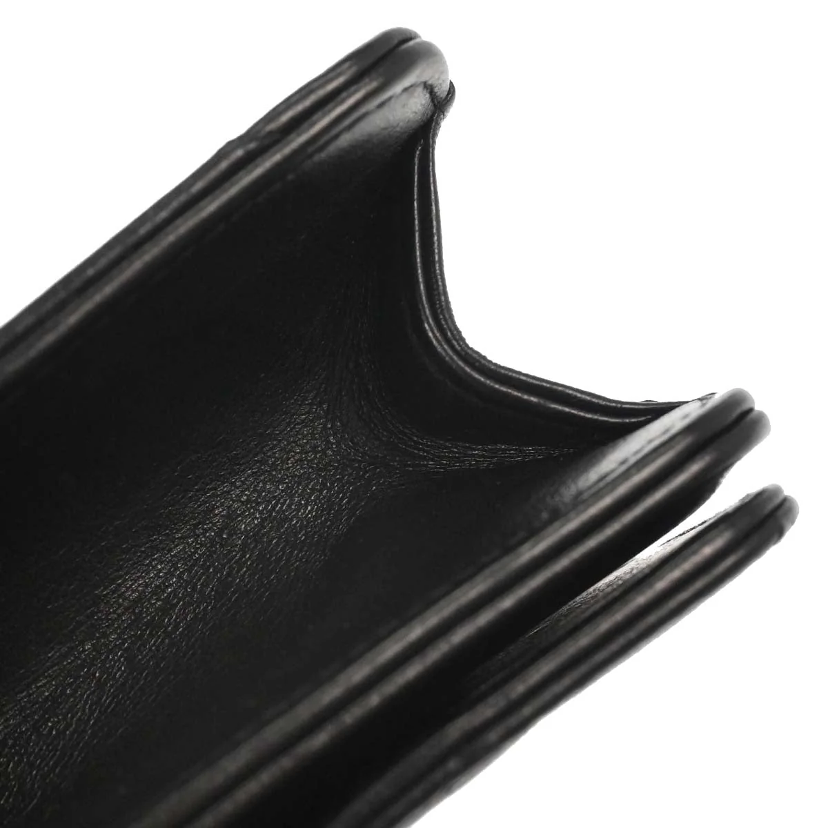 Chanel Black Lambskin Pushlock Mini Full Flap Shoulder Bag - Image 9