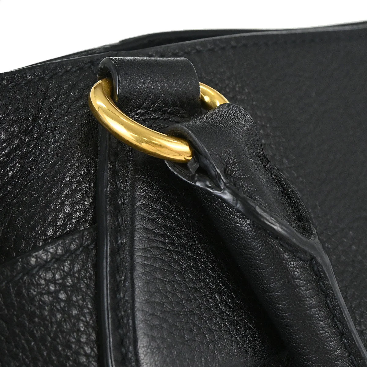Prada Black Leather 2way Shoulder Tote Bag - Image 13