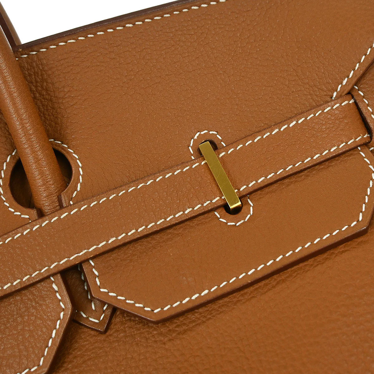 Hermes Gold Taurillon Clemence Birkin 40 Handbag - Image 9
