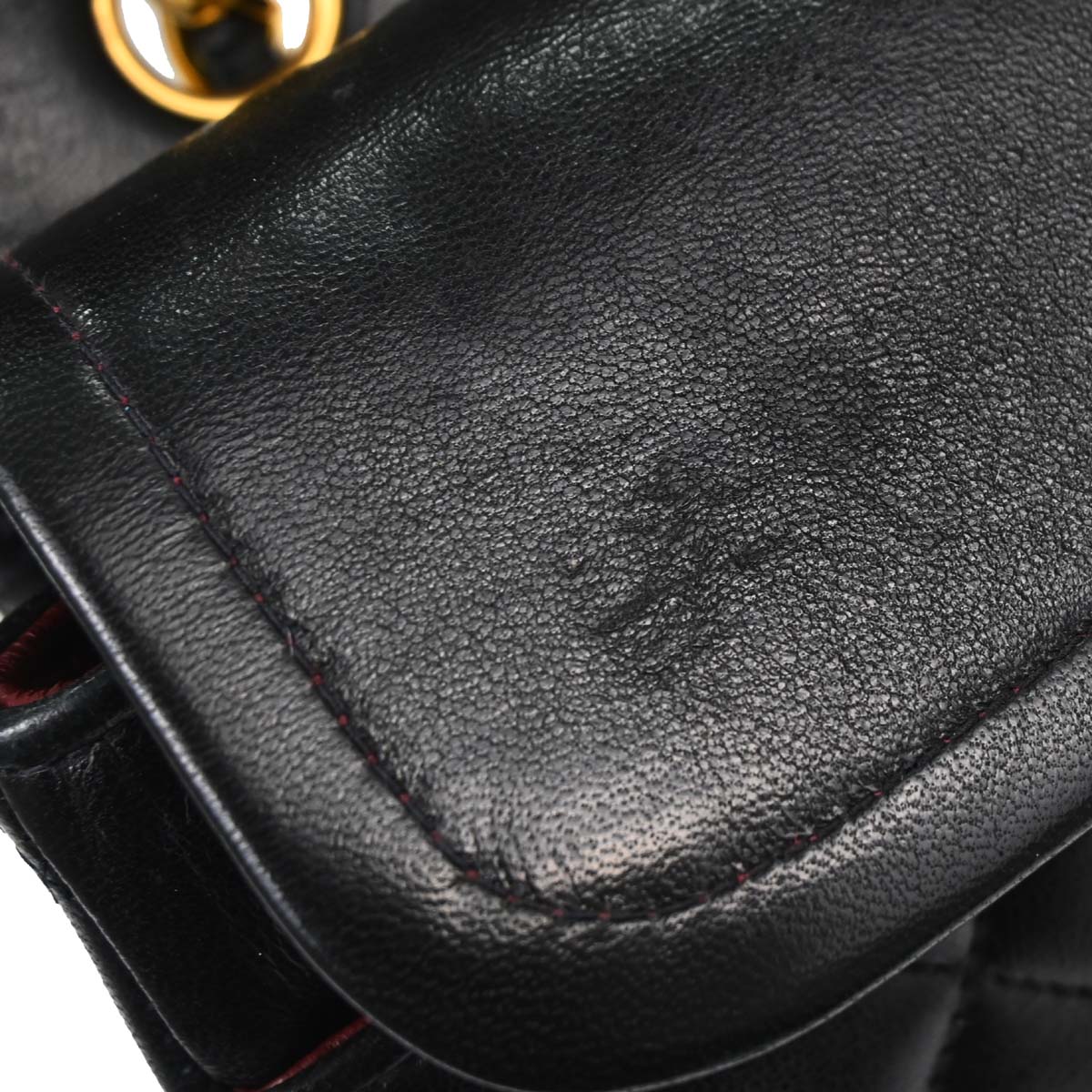 Chanel 1991-1994 Black Lambskin Medium Classic Double Flap Shoulder Bag - Image 17