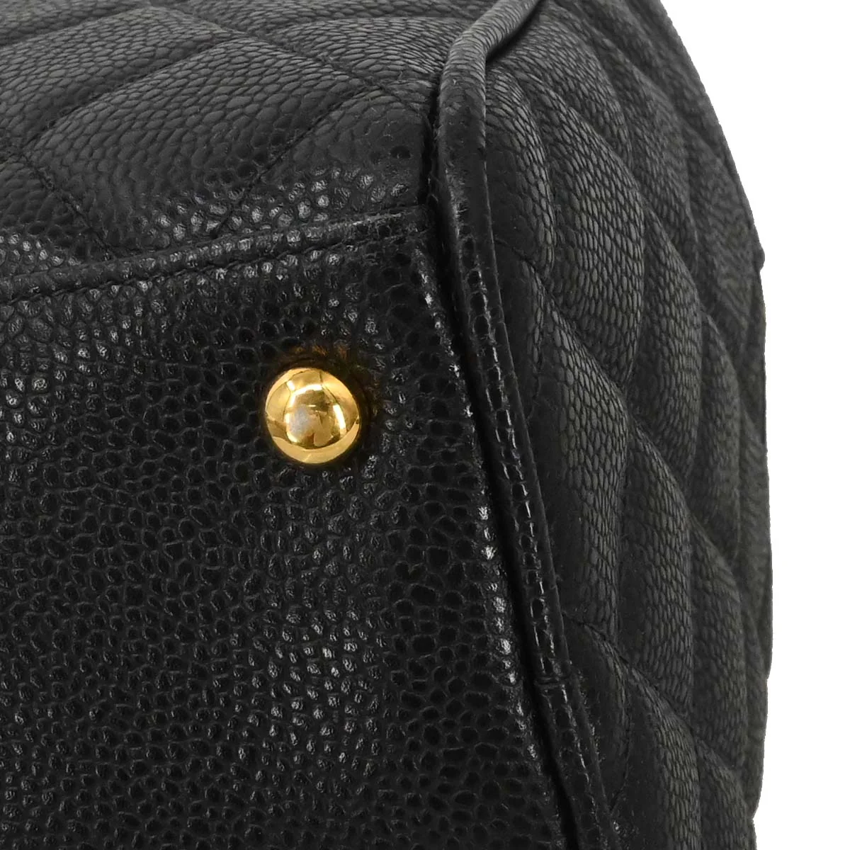 Chanel 2003-2004 Black Caviar Skin Bowling Bag 37 - Image 12
