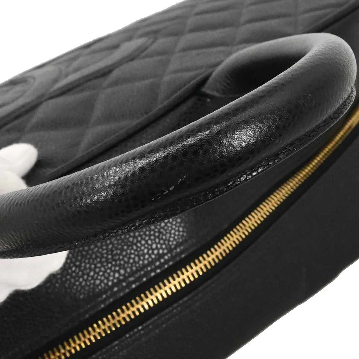 Chanel 2003-2004 Black Caviar Skin Bowling Bag 37 - Image 14