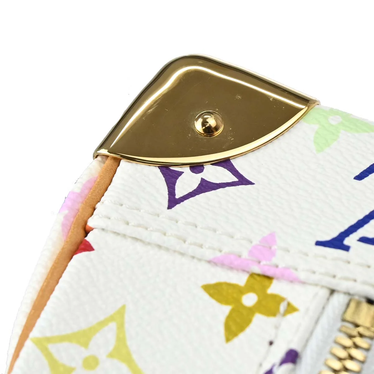 Louis Vuitton White Monogram Multicolor Trouville Handbag M92663 - Image 8