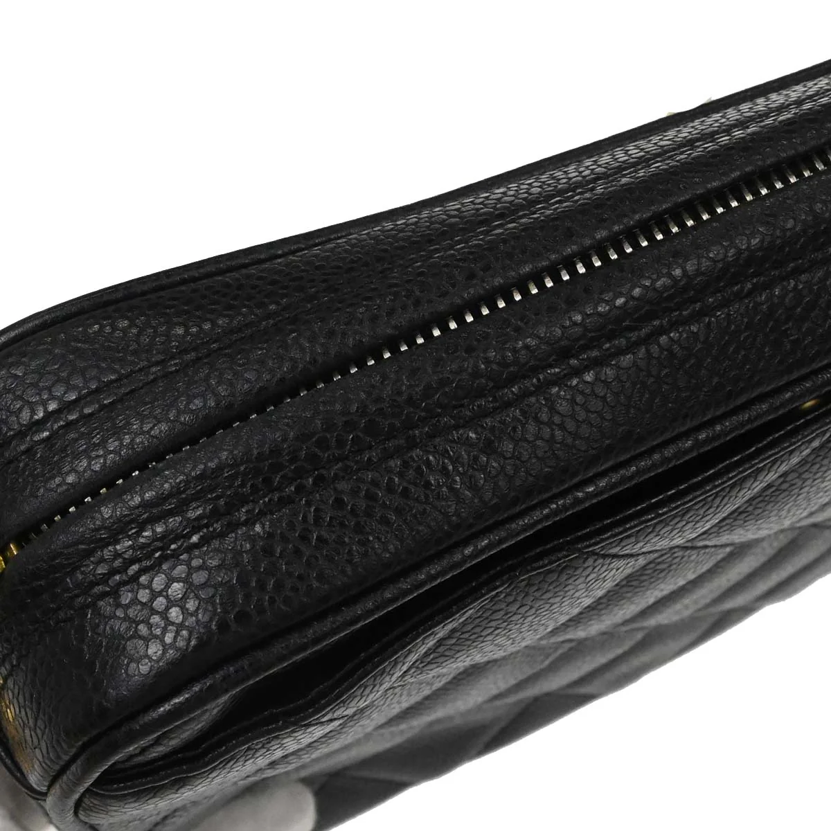 Chanel 1991-1994 Black Caviar Skin Camera Bag Small - Image 15