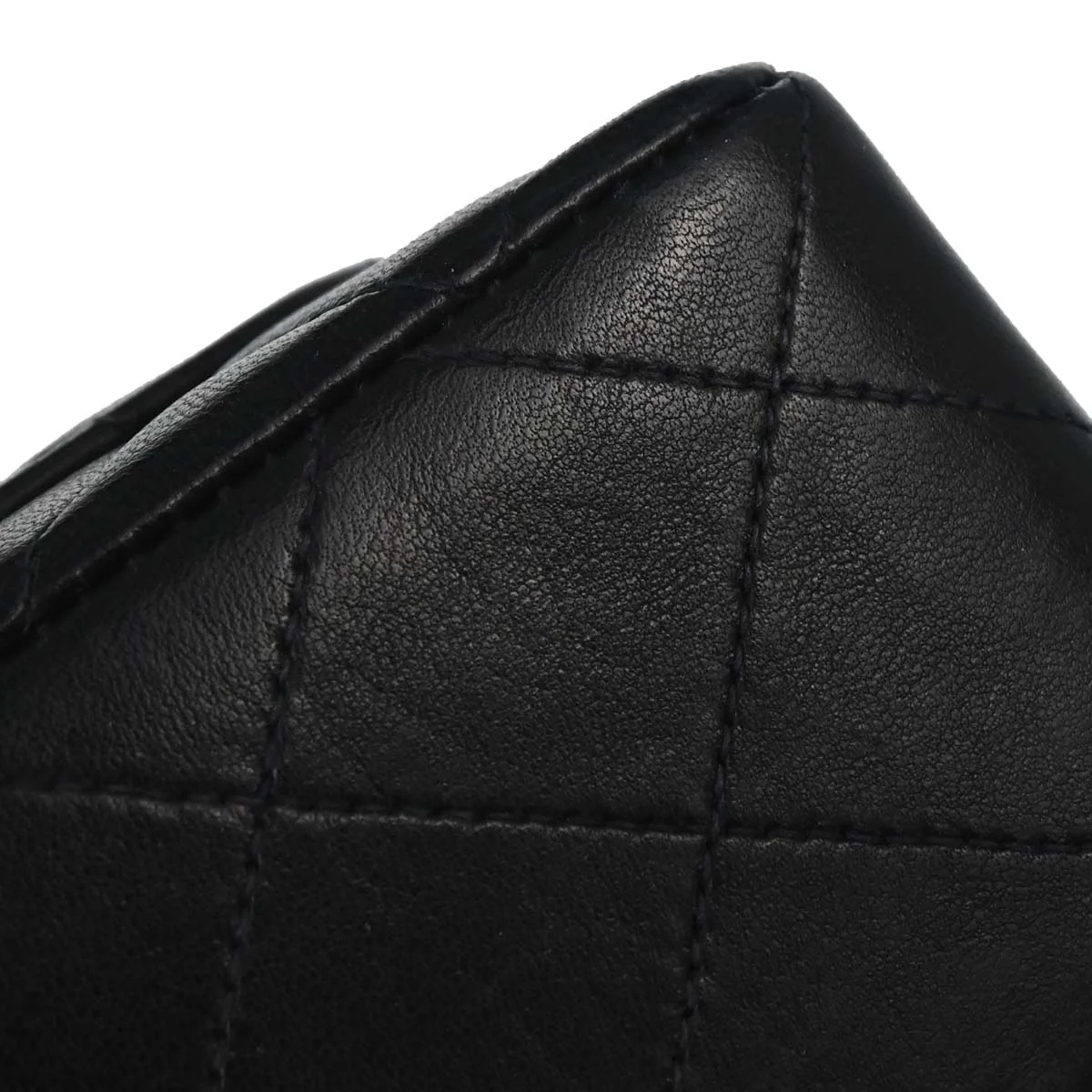 Chanel 1994-1996 Black Lambskin Mini Classic Square Flap Shoulder Bag 17 - Image 4