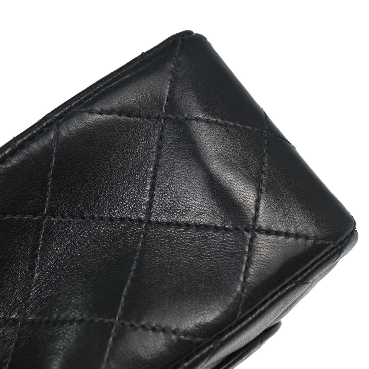 Chanel 1994-1996 Black Lambskin Mini Classic Square Flap Shoulder Bag 17 - Image 9