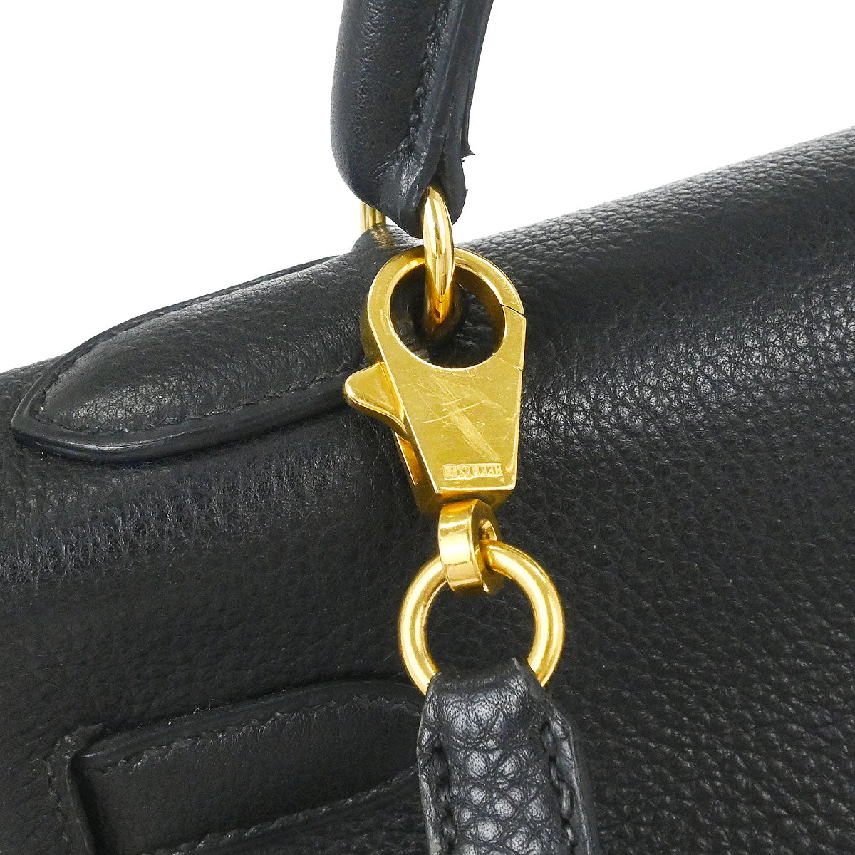 Hermes Black Togo Kelly 32 Retourne 2way Shoulder Handbag - Image 7
