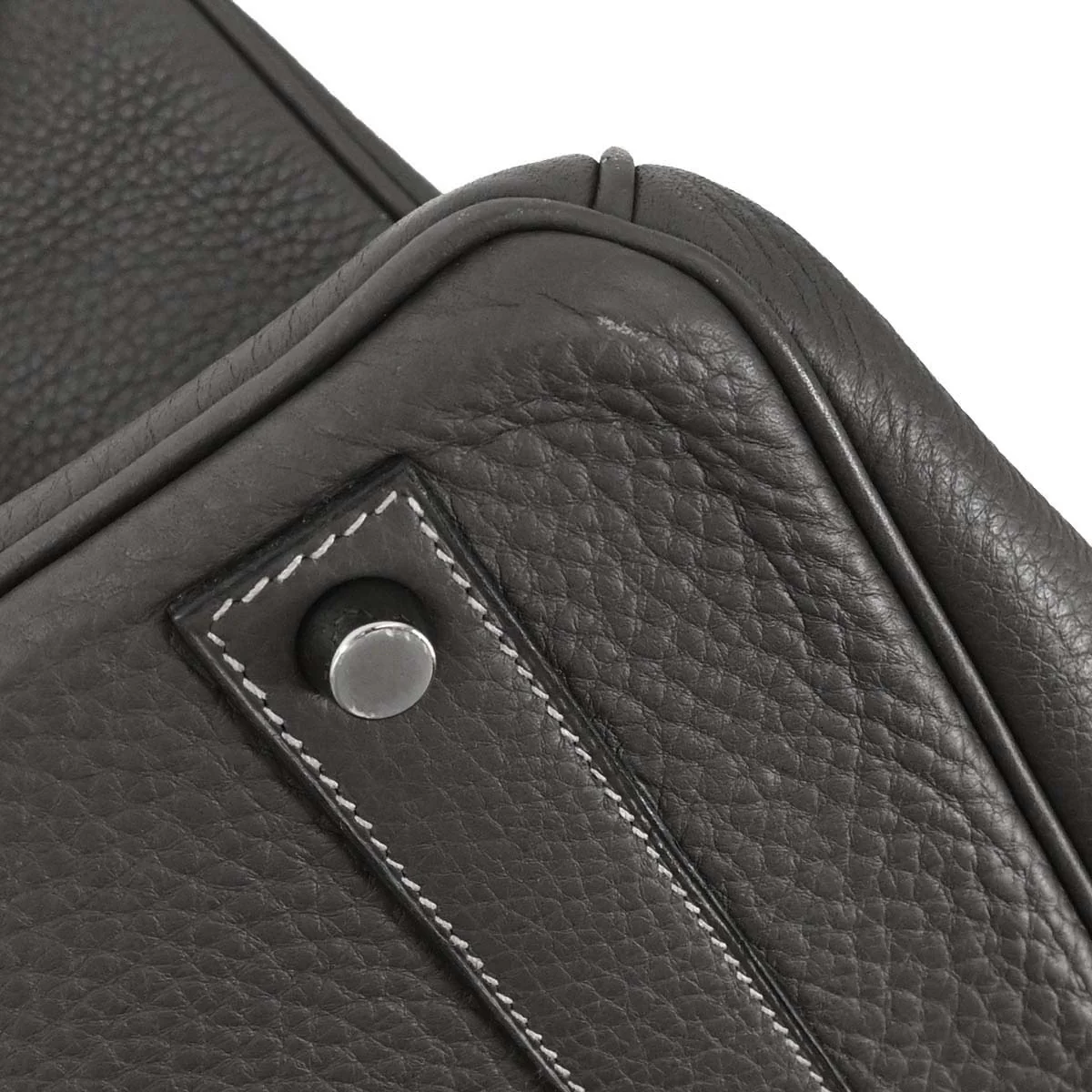 Hermes Graphite Taurillon Clemence Birkin 40 Handbag - Image 10