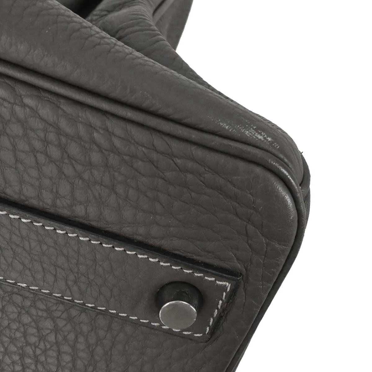 Hermes Graphite Taurillon Clemence Birkin 40 Handbag - Image 11