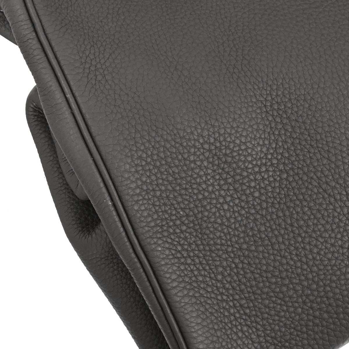 Hermes Graphite Taurillon Clemence Birkin 40 Handbag - Image 5