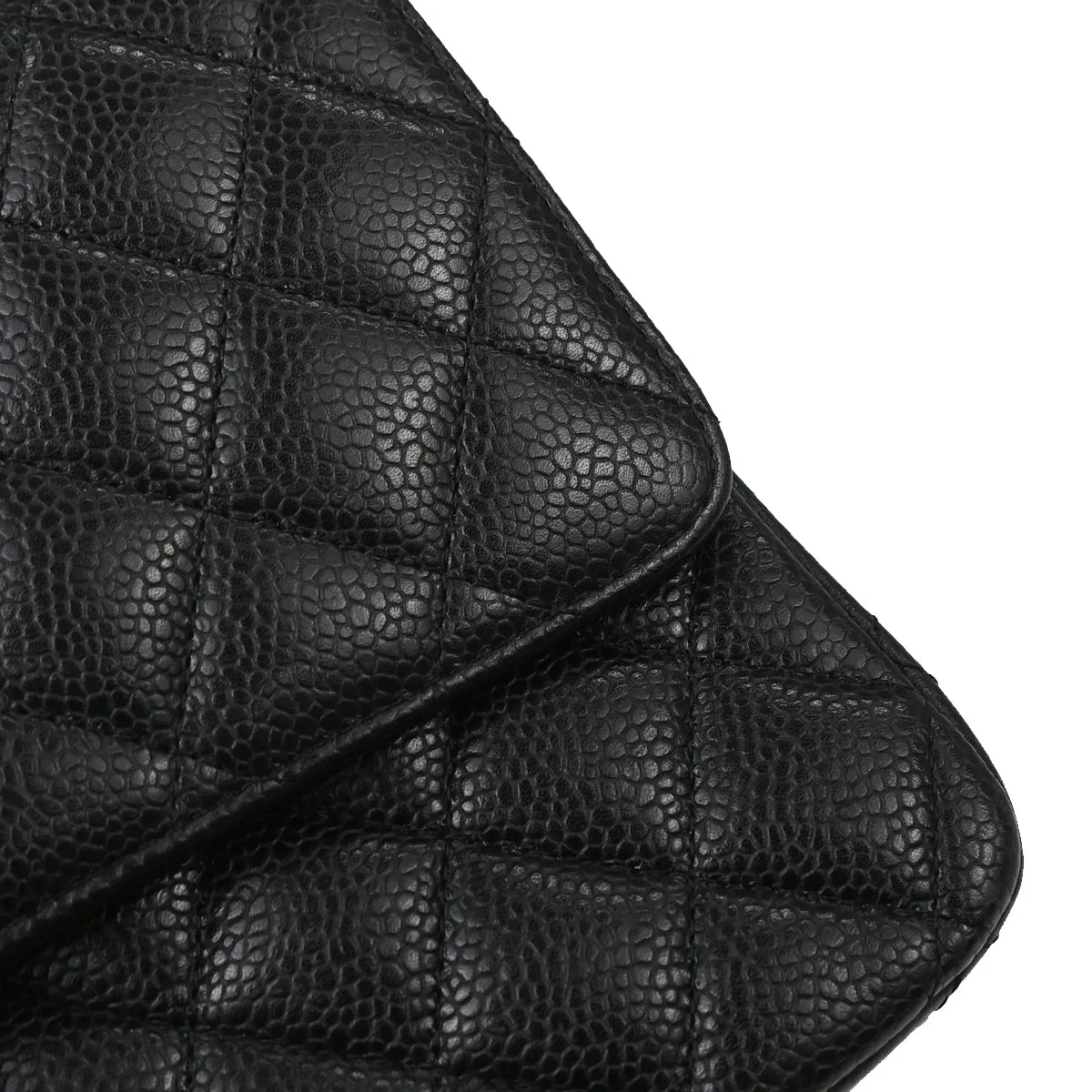 Chanel Black Caviar Skin Medium Classic Double Flap Shoulder Bag - Image 10