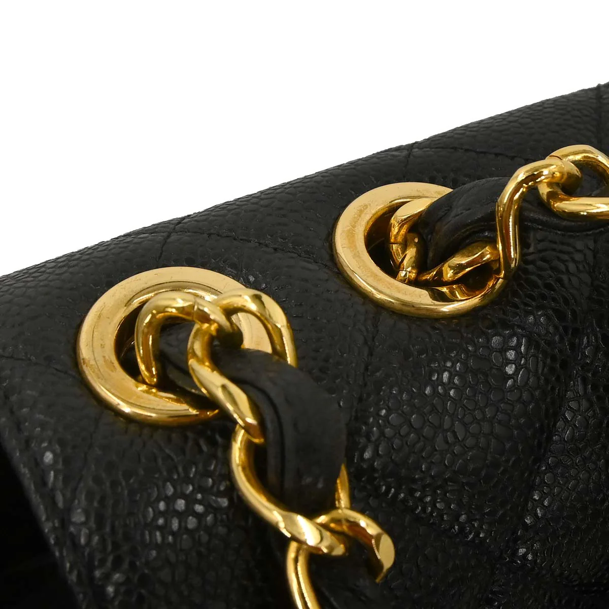 Chanel Black Caviar Skin Jumbo Classic Flap Shoulder Bag - Image 5