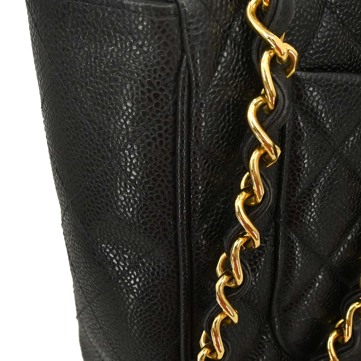 Chanel Black Caviar Skin Jumbo Classic Flap Shoulder Bag - Image 6