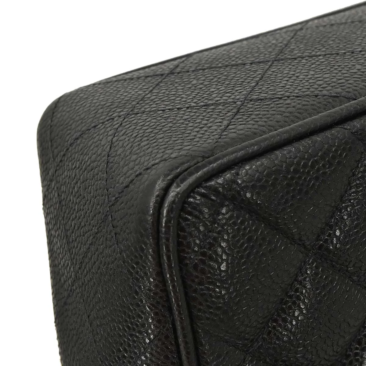 Chanel Black Caviar Skin Jumbo Classic Flap Shoulder Bag - Image 8