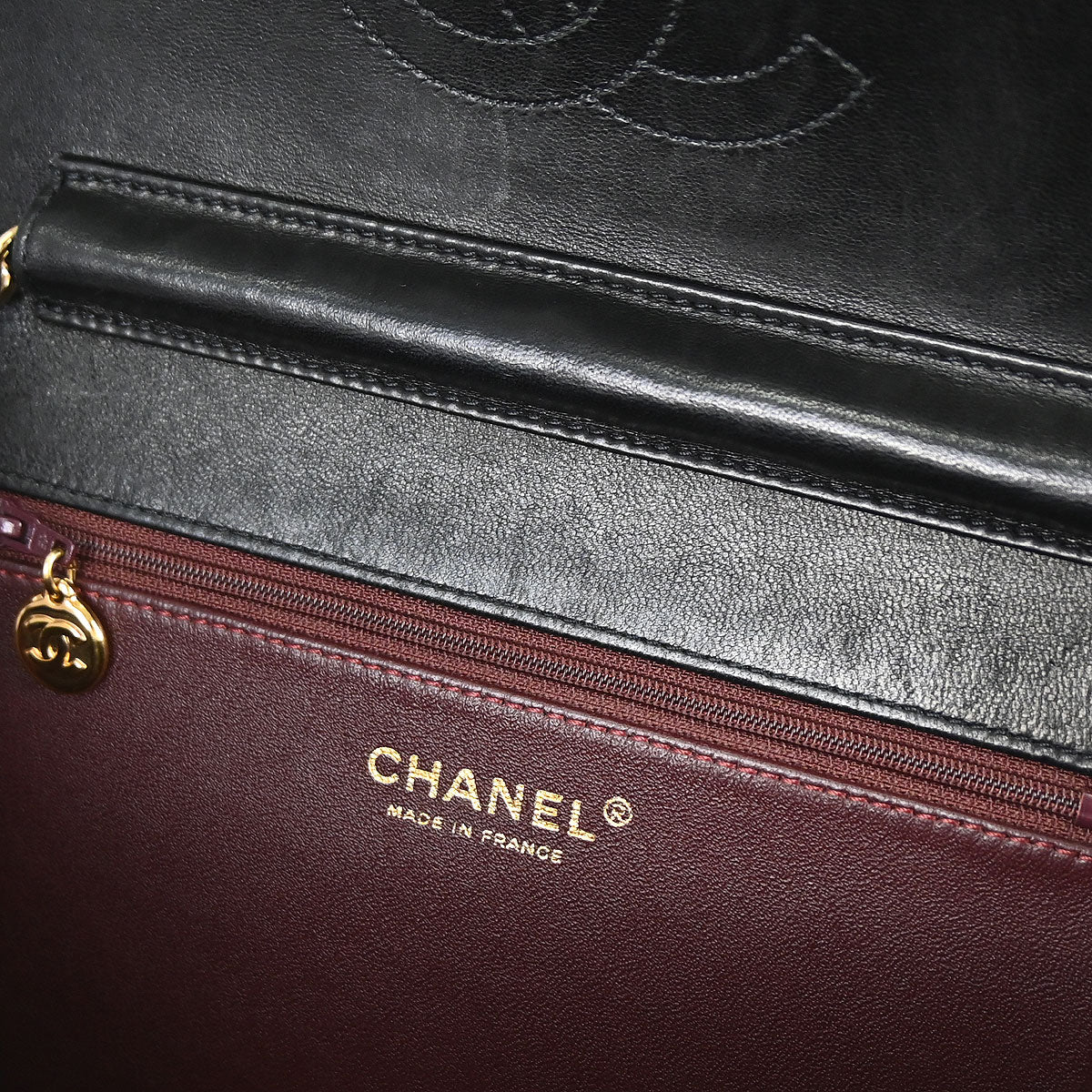 Chanel 2010-2011 Black Lambskin Turnlock Medium Half Flap Shoulder Bag - Image 12