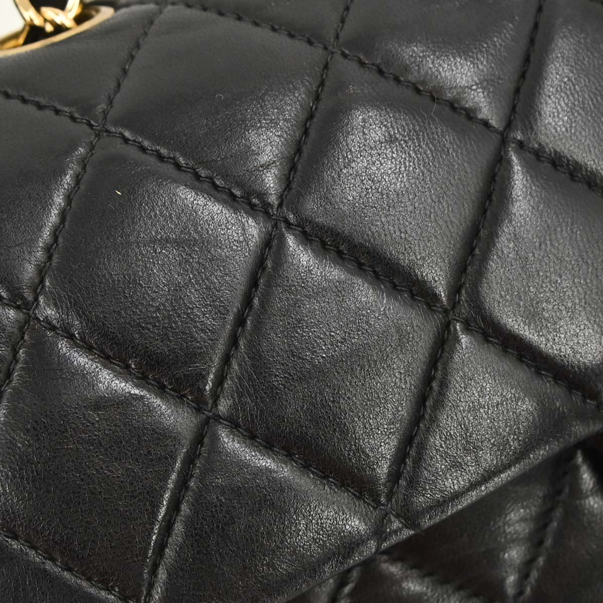 Chanel Black Lambskin Small Classic Double Flap Shoulder Bag - Image 10