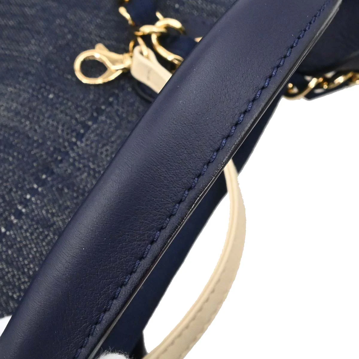 Chanel 2012-2013 Navy Denim Deauville 2way Shoulder Tote Handbag - Image 12