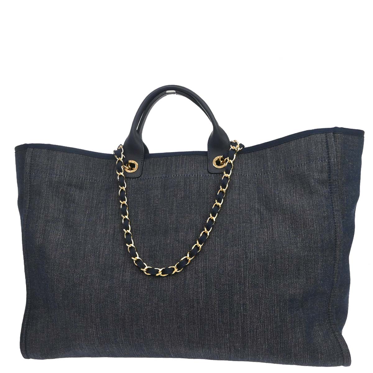 Chanel 2012-2013 Navy Denim Deauville 2way Shoulder Tote Handbag - Image 2