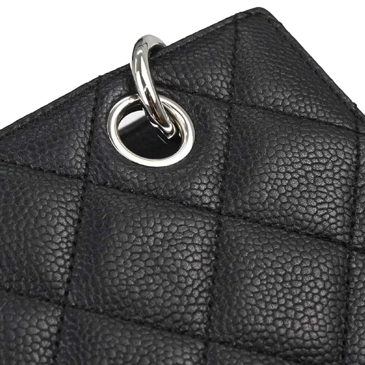 Chanel Black Caviar Skin Petite Timeless Tote PTT Chain Handbag - Image 9