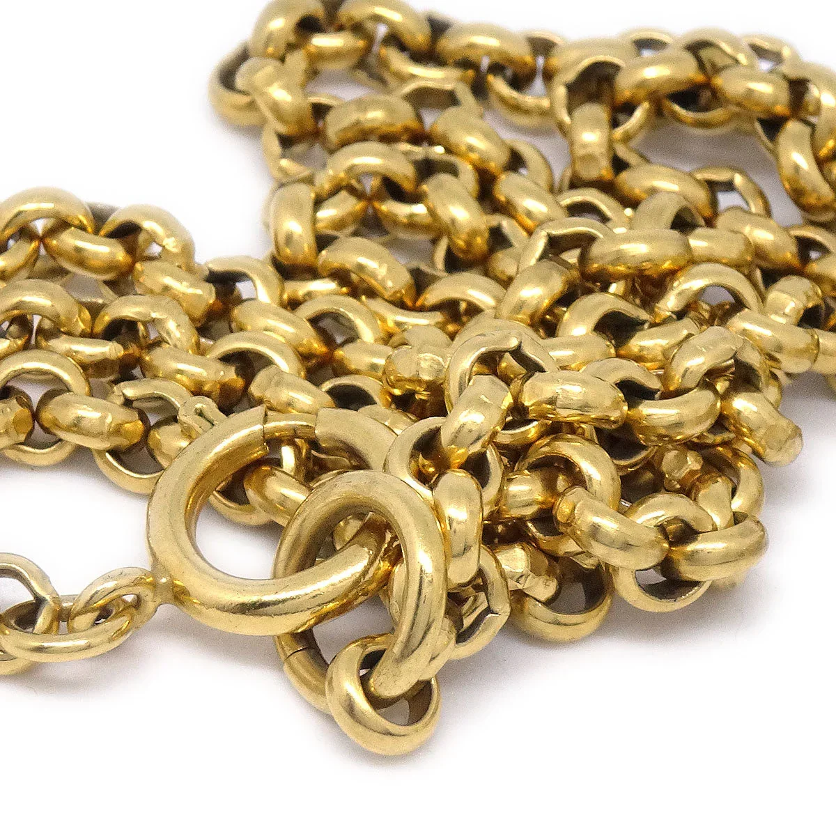 Chanel 1995 Heart Gold Chain Necklace - Image 3