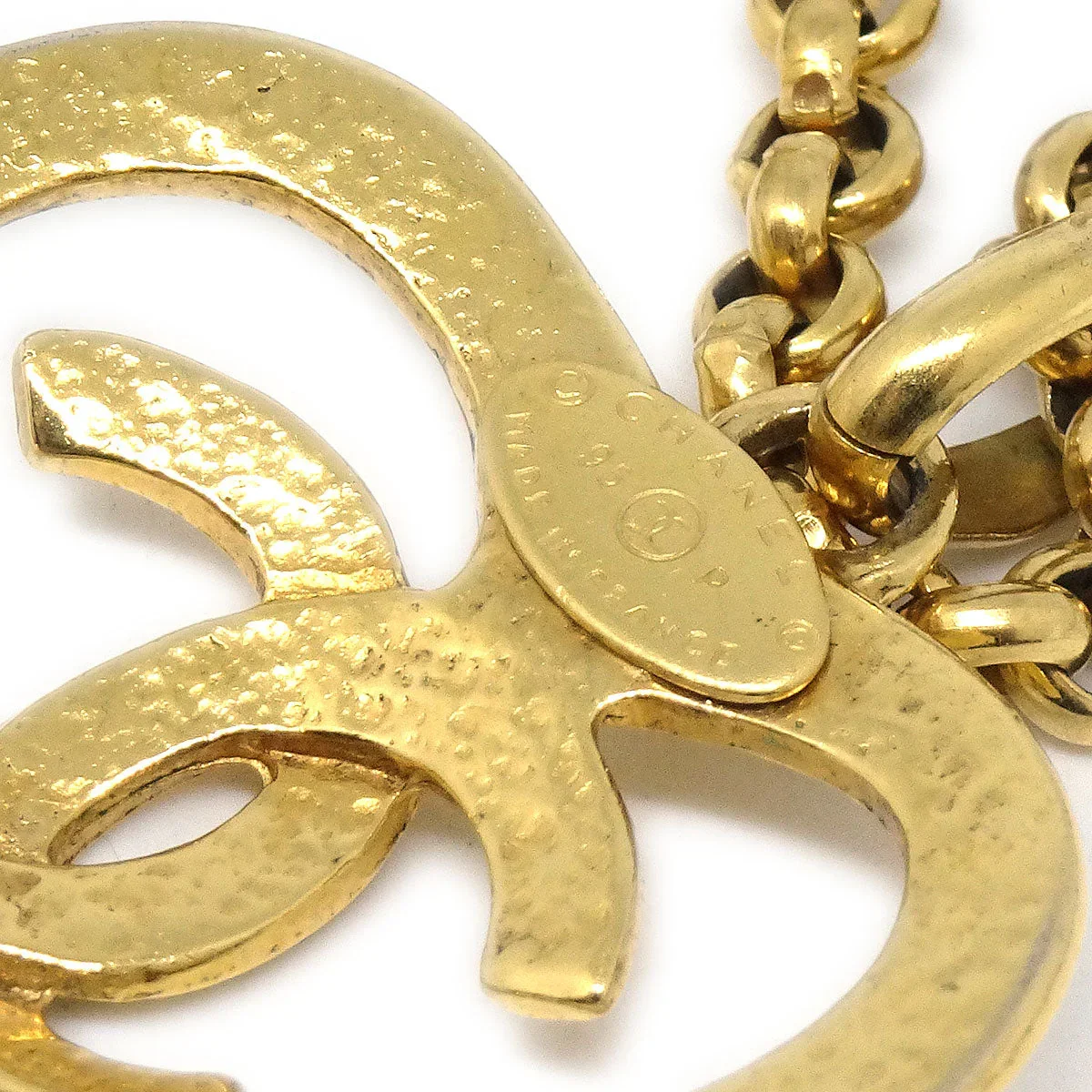 Chanel 1995 Heart Gold Chain Necklace - Image 4