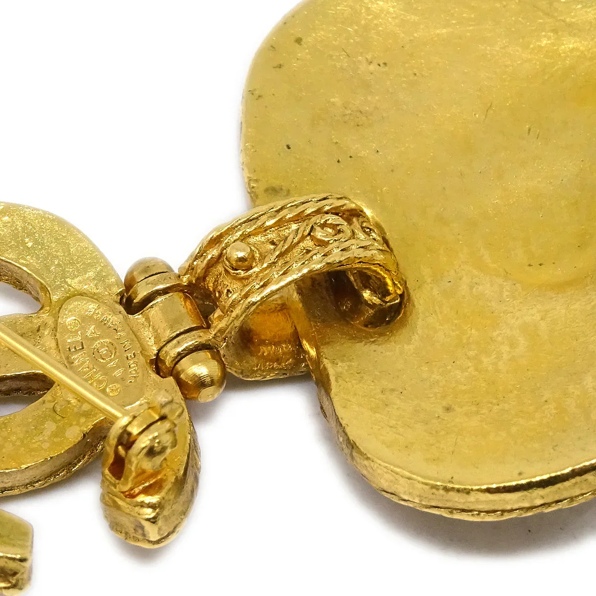 Chanel Gripoix Brooch Pin Gold Green 94A - Image 3