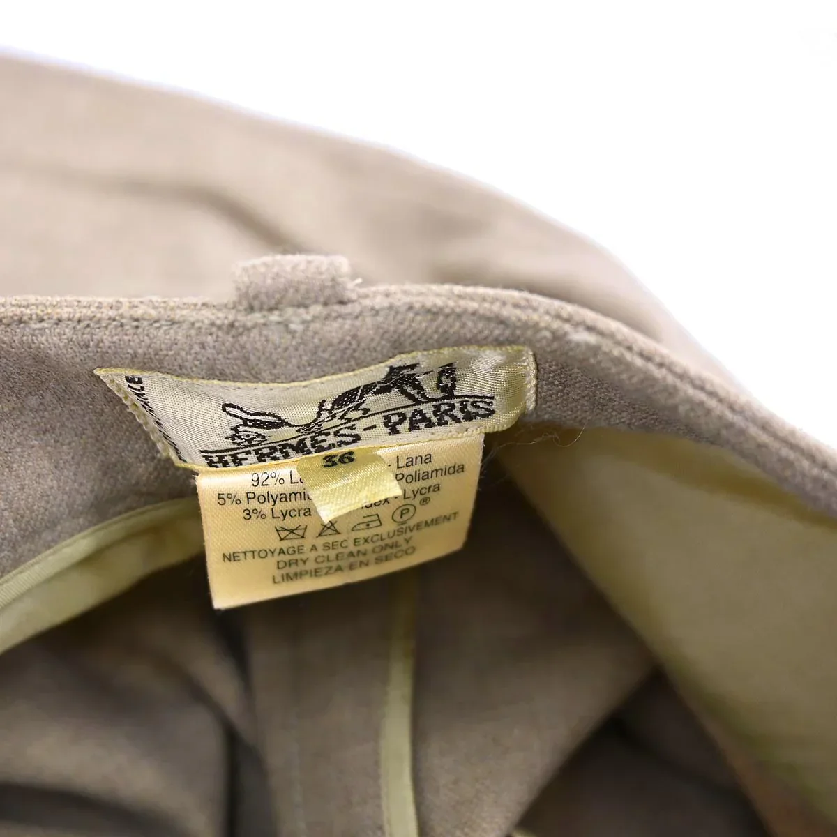 Hermes Knee Length Skirt Beige #36 - Image 10