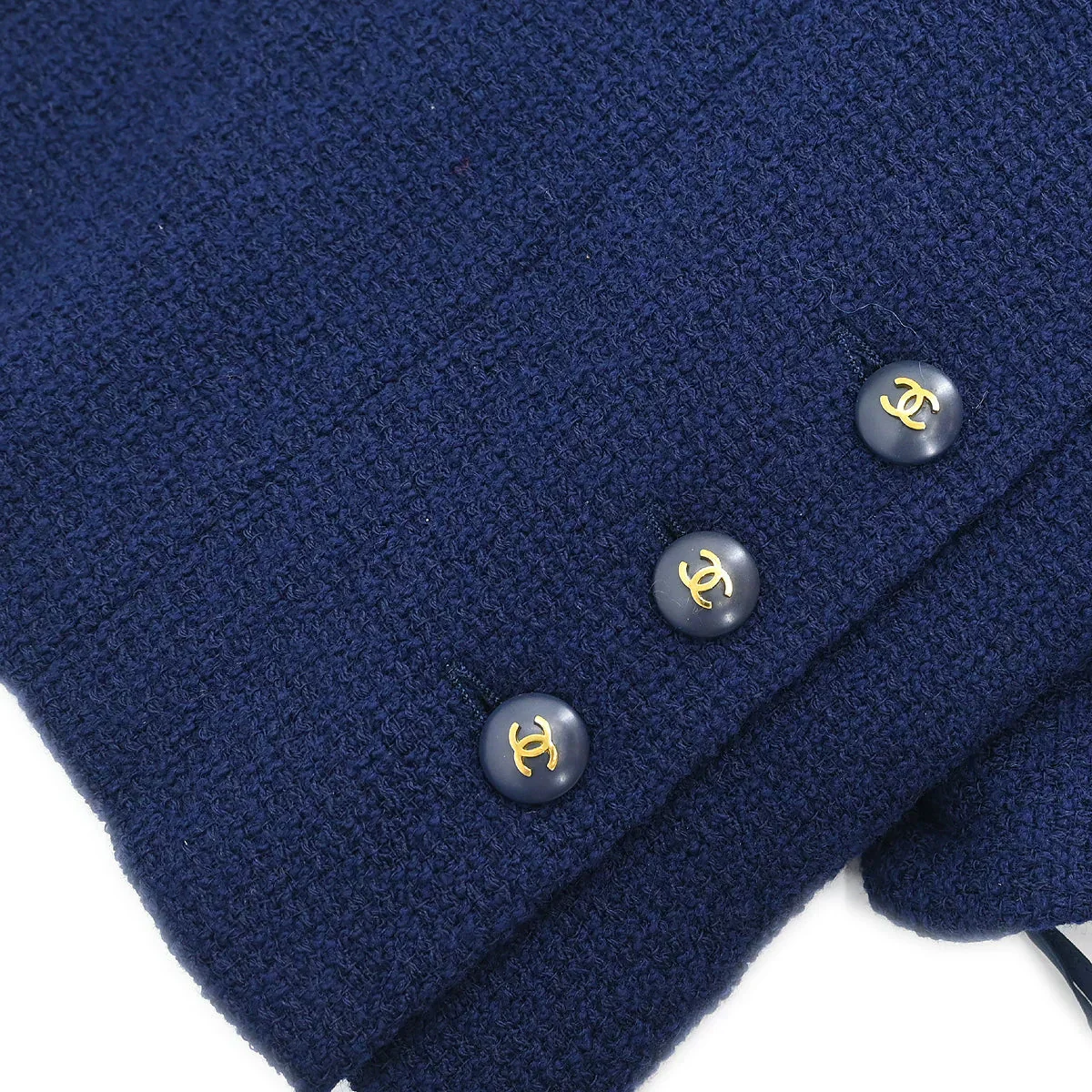 Chanel 1995 Setup Suit Jacket Skirt Navy #38 - Image 8