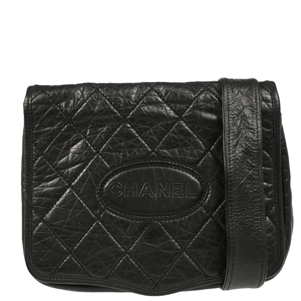 Chanel 2005-2006 Black Calfskin Shoulder Bag