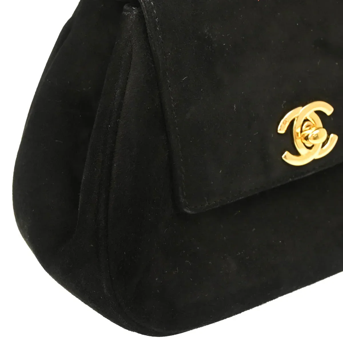 Chanel Black Suede Handbag - Image 3