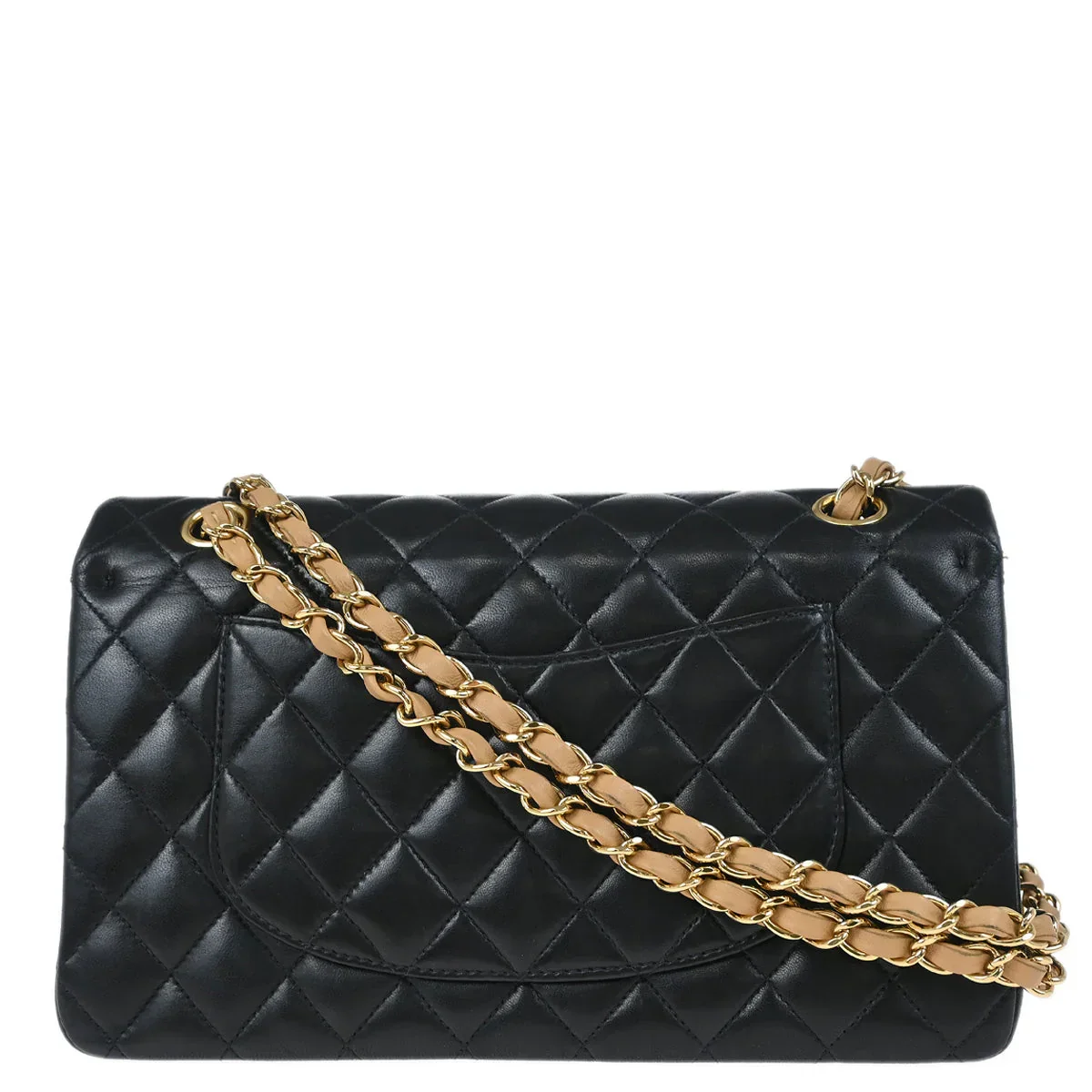 Chanel Black Lambskin Medium Classic Double Flap Shoulder Bag - Image 2
