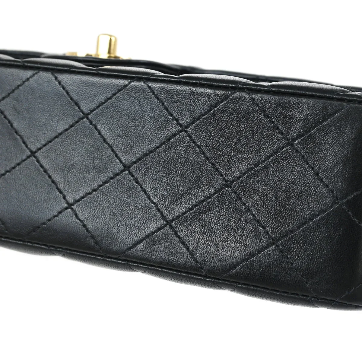 Chanel Black Lambskin Medium Classic Double Flap Shoulder Bag - Image 3