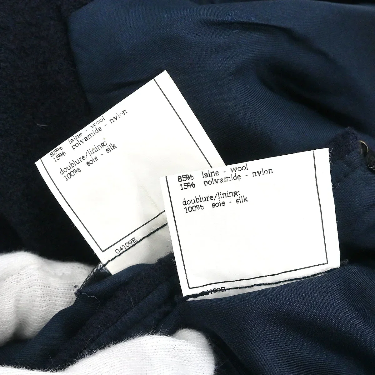 Chanel Setup Suit Jacket Skirt Navy #38 - Image 11