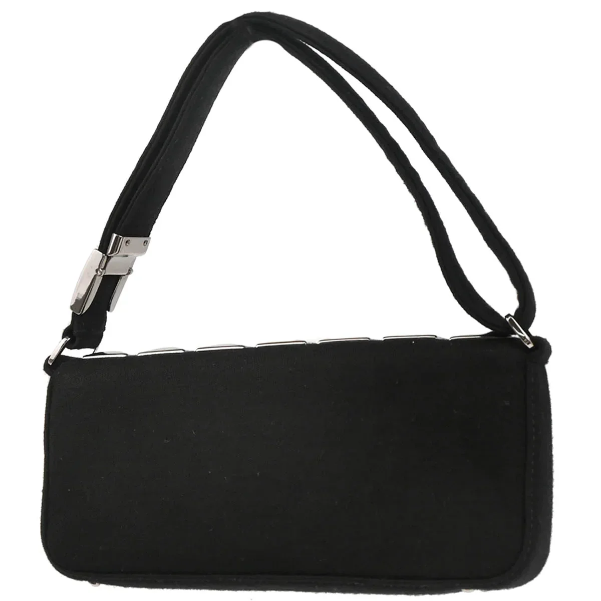 Chanel 2003-2004 Black Cotton Ice Cube Shoulder Bag - Image 2