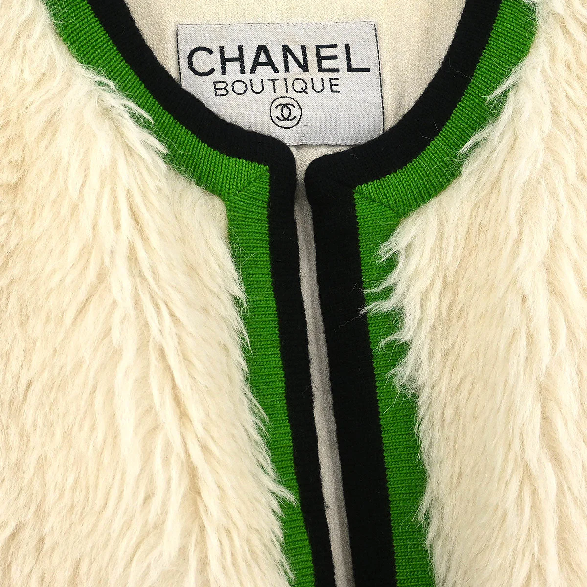 Chanel Sleeveless Fur Vest White - Image 5