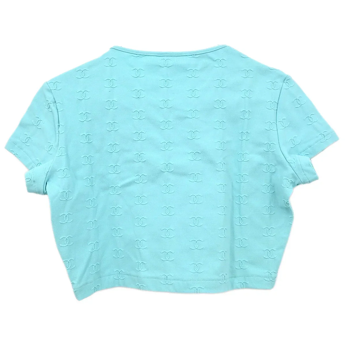 Chanel Cropped T-shirt Top Light Blue #42 - Image 2