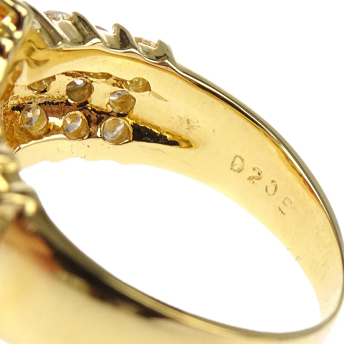 Ring K18 Ruby Diamond Gold #55 - Image 4